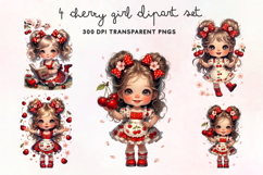 Cherry Girl PNG Clipart Set Product Image 1