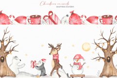 Christmas animals watercolor Product Image 8