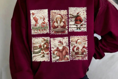 Retro Santa Claus PNG, Christmas Stamp Png, Holiday Vibe Png Product Image 2