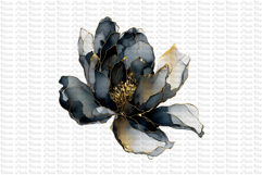 23 Dark and Gold Flowers PNG Product Image 8