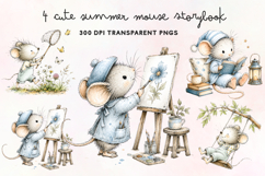 Cute Summer Mouse Storybook PNG Product Image 1