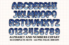 Christmas Alphabet png clipart, christmas doodle letters Product Image 2