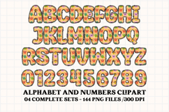 CUTE MONSTER SCHOOL Alphabet A-Z Numbers Clipart PNG 300 DPI Product Image 2