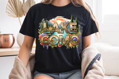 Lake Como Italy PNG, Italian Lake District Sublimation Product Image 8