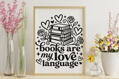 Books Are My Love Language Svg, Book Lover Svg. Product Image 9