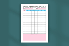Weekly Study Timetable Planner | Editable Canva Study Product Image 5