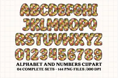 Christmas Alphabet png clipart, christmas letters doodle Product Image 2