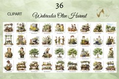 Watercolor Olive Harvesting Time Clipart Bundle Product Image 7