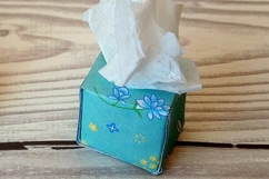 Miniature tissue box making tutorial origami paper dollhouse Product Image 8