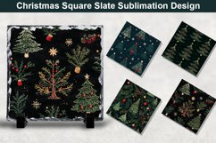 Christmas Tree Square Sublimation Slate Designs Product Image 1