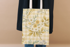 Butter Yellow Toile Digital Paper Pack, Vintage Floral Toile Product Image 8