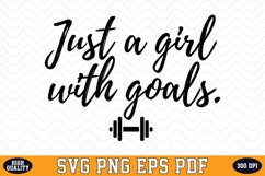 Just a Girl with Goals SVG | Quotes | SVG Cut files Product Image 1