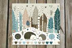 Valentine hedgehog &amp; deer | 4 scandi Skinny tumbler designs Product Image 4