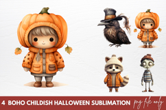 Boho Childish Halloween clipart Product Image 1