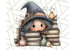 Spooky Little Witches Halloween Clipart PNG Product Image 4