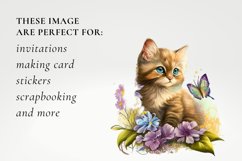 Watercolour Fantasy Kitten Clipart Product Image 2