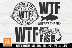WTF Where’s the Fish SVG | Funny Fishing SVG for Cricut Product Image 1