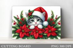 Christmas Cat Cutting Board. Christmas Cutting Board Design Product Image 1