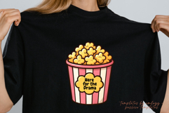 Here for the Drama&quot; Funny Popcorn Clipart Product Image 3