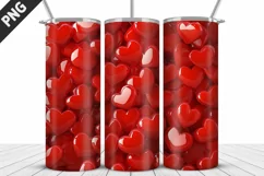 Valentines Love Skinny Tumbler PNG Wrap| Valentines Tumbler Product Image 5