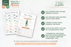 Health & Fitness Planner Canva Templates | 63 Pages | TERRA Product Image 8