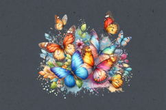 Watercolor Butterflies sublimation print design PNG Product Image 2