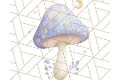 Dreamy Patterned Mushroom Clipart PNG, Forest Elements Png Product Image 4