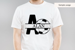 Soccer Monogram SVG Alphabet AZ | Football Split Letter Product Image 8