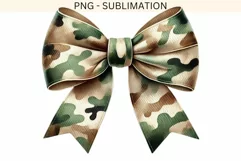 Coquette Camo Bow for Hunting Season, Camo Bow PNG Product Image 4