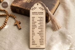 Bible Emergency Numbers Bookmark Laser Cut | Glowforge | SVG Product Image 1