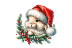10 Christmas Bunny PNG Clipart Bundle High Quality 300 DPI Product Image 8