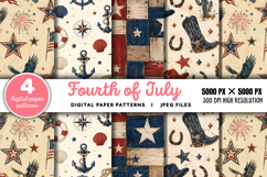 Fourth Of July Stars And Stripes JPG Product Image 1