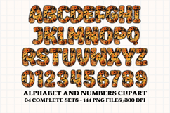 Halloween Alphabet png clipart, halloween letters doodle Product Image 2