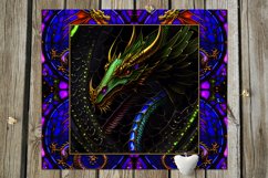 Stained glass dragon | 8 Skinny tumbler sublimation designs Product Image 8