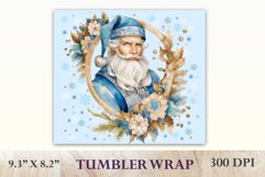 Christmas Sublimation Tumbler Design, Watercolor Santa Claus Product Image 2