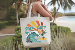 Stay salty Summer PNG, Retro Beach PNG Sublimation Design Product Image 8