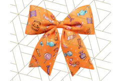 Halloween Bow Clipart, Bright Holiday Ribbon PNG Product Image 4