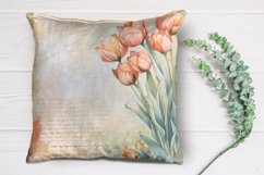 Watercolor Tulip Autum Background|Spring sublimation Designs Product Image 2