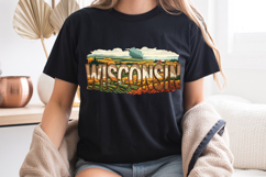 Wisconsin State PNG, Vintage Lake Forest Sublimation Product Image 8