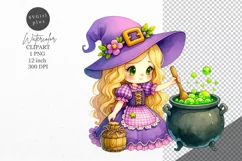 Halloween clipart, Witch clipart, Autumn clipart Product Image 1
