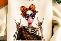 Cute Skeleton Halloween PNG, Funny Halloween Skeleton PNG Product Image 3