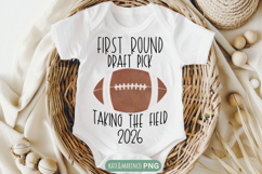 Football Pregnancy Announcement | First Round Draft 2026 PNG Product Image 1