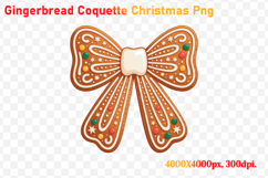 Gingerbread Coquette Christmas PNG Sublimation Product Image 1