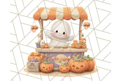 Creepy Carnival Halloween Clipart PNG with Hayride Art Product Image 3