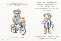 Summer Teddy Beach Day Clipart Product Image 2