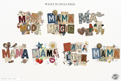 Mother's Day Mama Collage PNG Sublimation Product Image 4