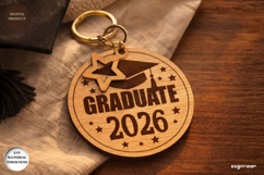 Graduation 2026 Keychain Laser Cut | Keyring | Glowforge Product Image 1