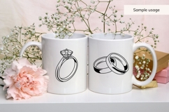 Wedding Rings SVG Bundle | 10 Ring Designs | PNG DXF Product Image 8