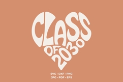 Class of 2030 SVG PNG | Heart Graduation Cut File | Senior Product Image 2
