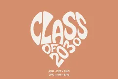 Class of 2030 SVG PNG | Heart Graduation Cut File | Senior Product Image 2